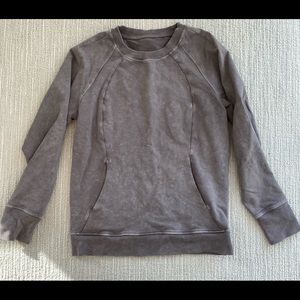 Lululemon purple stonewash Scuba Crew Neck